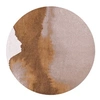 Image de Tapis de salon tissé plat Lagoon - Meditation Collection - Chestnut - 240 x 240 cm - Design inspiré des taches d'encre, teintes chaudes et naturelles