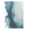 Image de Tapis de salon tissé plat Lagoon - Meditation Collection - Inkjet - 280 x 390 cm - Design inspiré des taches d'encre, teintes profondes et naturelles
