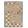 Image de Tapis de salon tissé plat Chess - Craft Collection - Honey - 170 x 240 cm - Motif Damier Déconstruit, Graphisme Audacieux, Effets Matériels, Couleurs