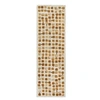 Image de Tapis de salon tissé plat Cobblestone - Craft Collection - Peach Party - 80 x 250 cm - Motifs Abstraits avec Dégradés, Texture Unique, Design
