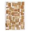 Image de Tapis de salon tissé plat Lucia - Craft Collection - Nuggets - 80 x 150 cm - Design Cubisme Rétro, Effet Bouclette Moderne, Texture Douce et
