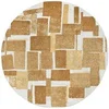 Image de Tapis de salon tissé plat Lucia - Craft Collection - Nuggets - 140 x 200 cm - Design Cubisme Rétro, Effet Bouclette Moderne, Texture Douce et