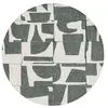 Image de Tapis de salon tissé plat Papercut - Craft Collection - Sea Spray - 200 x 280 cm - Design Moderne Bauhaus avec Formes Déconstruites, Tangram,