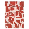 Image de Tapis de salon tissé plat Papercut - Craft Collection - Rust - 240 x 340 cm - Design Moderne Bauhaus avec Formes Déconstruites, Tangram, Equilibre