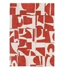 Image de Tapis de salon tissé plat Papercut - Craft Collection - Rust - 280 x 390 cm - Design Moderne Bauhaus avec Formes Déconstruites, Tangram, Equilibre