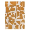 Image de Tapis de salon tissé plat Papercut - Craft Collection - Curry - 240 x 340 cm - Design Moderne Bauhaus avec Formes Déconstruites, Tangram, Equilibre