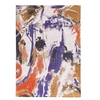 Image de Tapis de salon tissé plat Fresque - Gallery Collection - Purple Game - 170 x 240 cm - Couleurs Vives, Design Artistique, Inspiré d'un Atelier de