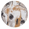 Image de Tapis de salon tissé plat Fresque - Gallery Collection - Middle Of - 240 x 240 cm - Couleurs Vives, Design Artistique, Inspiré d'un Atelier de