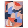 Image de Tapis de salon tissé plat Shapes - Gallery Collection - Carpe Diem - 140 x 200 cm - Design texturé, formes abstraites entrelacées, couleurs