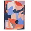 Image de Tapis de salon tissé plat Shapes - Gallery Collection - Carpe Diem - 170 x 240 cm - Design texturé, formes abstraites entrelacées, couleurs