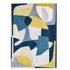 Image de Tapis de salon tissé plat Shapes - Gallery Collection - Duck Song - 200 x 280 cm - Design texturé, formes abstraites entrelacées, couleurs dynamiques