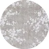 Image de Tapis de salon tissé plat - Sakura Collection - Morning Mist - 140 x 140 cm - Design Elegant de Cerisiers en Fleurs, Inspiré du Printemps