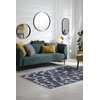Image de Tapis - Collection Ikat - Blue Duck - Tapis d'intérieur moderne et doux - Rectangulaire - 140 x 200 cm