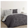 Image de Parure de couette Lenny - 100% coton - 1 housse de couette 140 x 200 cm + 1 taie 65 x 65 cm - Gris anthracite