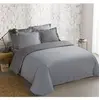 Image de Parure de couette bicolore 100% coton - 1 housse de couette 240x260 cm + 2 taies 65x65 cm - Gris et gris perle