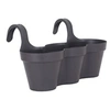 Image de Pot de fleurs pour balcon Capri - 30,5 x 54 x H 28 cm - 11 L - Gris
