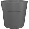 Image de Pot a fleurs et plantes rond CAPRI LARGE - Plastique - Réservoir d'eau - diametre 30 cm - Anthracite -