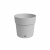 Image de Pot a fleurs et plantes rond CAPRI LARGE - Plastique - Réservoir d'eau - diametre 30 cm - Gris clair -