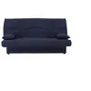 Image de DREAM Banquette clic clac 3 places - Tissu bleu fonce - Slyle contemporain - L 190 x P 92 cm
