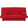Image de DREAM Banquette clic clac 3 places - Tissu rouge - Slyle contemporain - L 190 x P 92 cm