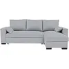 Image de Canapé D'Angle Convertible - Morgan - 3 Places - Gris Clair Avec Coffre 236X143X85Cm