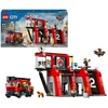 Image de Lego® City 60414 - La Caserne Et Le Camion De Pompiers Pour Enfant