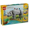 Image de LEGO Creator 3 en 1 31171 Animaux sauvages : le rhinocéros majestueux et les oiseaux