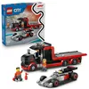 Image de LEGO City Camion de F1 avec Voiture de Course de F1 Audi - Jouet Voiture - Maquette avec 3 Minifigurines & Fonction Chargement - Idée de Cadeau pour Garçon dès 7 Ans & Fans de Sport Automobile 60493 en occasion ou reconditionné