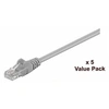 Image de MicroConnect Value Pack - Câble réseau - RJ-45 (M) pour RJ-45 (M) - 15 m - UTP - CAT 5e - bloqué - gris (pack de 5)
