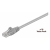 Image de MicroConnect Value Pack - Câble réseau - RJ-45 (M) pour RJ-45 (M) - 10 m - UTP - CAT 5e - bloqué - gris (pack de 10)