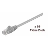 Image de MicroConnect Value Pack - Câble réseau - RJ-45 (M) pour RJ-45 (M) - 5 m - UTP - CAT 5e - bloqué - gris (pack de 10)