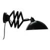 Image de Dyberglarsen Futura Applique Dome Noir, Blanc Avec Bras Pliant
