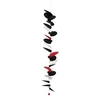 Image de Mobiles Turning leaves rouge/noir/blanc