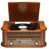 Image de Lecteur de disques vinyles Denver MRD-51. Radio Dab/FM, CD, Cassette, REC. Haut-parleurs 5W, Design rétro. Boîtier en Bois.