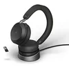 Image de Jabra Evolve2 75, Casque Bluetooth Sans Fil avec Station de Charge, Technologie à 8 Microphones, Réduction Active du Bruit, Adaptateur USB-A et compatibilité MS Teams, Batterie 36 h, Noir en occasion ou reconditionné