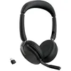 Image de Jabra Evolve2 65 Flex - Micro-Casque stéréo sans Fil Bluetooth avec Technologie à réduction de Bruit ClearVoice et ANC Hybride - Compatible avec Les principales Plateformes UC - Noir en occasion ou reconditionné