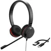 Image de Jabra Evolve 20 SE Casque stéréo certifié Microsoft pour téléphone Souple VoIP avec Suppression Passive du Bruit   USB-C/A   Noir en occasion ou reconditionné