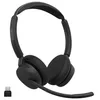 Image de Jabra Evolve3 45 Casque sans Fil Bluetooth avec Micro, MS Teams, USB-C | Stéréo, adaptateur Bluetooth USB-C, batterie de 21 h, bras micro basculant, Microsoft Teams, Noir en occasion ou reconditionné