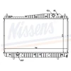 Image de Radiateur, Refroidissement Du Moteur 61638 Nissens Nissens 61638 Chevrolet;Daewoo