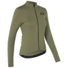 Image de GripGrab - W's EXPLR Merinotech Thermal Long Sleeve Jersey - Maillot vélo femme Olive Green - XL