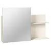 Image de Broste Copenhagen Étagère Murale avec Miroir Blanc 25 x 51 x 9,5 cm en occasion ou reconditionné