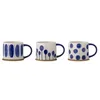 Image de Bloomingville CREATIVE COLLECTION Linora Lot de 3 tasses en grès Bleu 11 x 8,5 cm 450 ml en occasion ou reconditionné