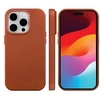 Image de Roskilde - Coque de protection pour téléphone portable - compatibilité avec MagSafe - cuir pleine fleur - brun clair - pour Apple iPhone 15 Pro Max