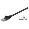 Image de MicroConnect - Câble réseau - RJ-45 (M) pour RJ-45 (M) - 50 cm - UTP - CAT 5e - moulé, bloqué - noir (pack de 10)