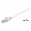 Image de MicroConnect - Câble réseau - RJ-45 (M) pour RJ-45 (M) - 5 m - UTP - CAT 5e - bloqué - blanc (pack de 10)
