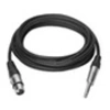 Image de Xlr m to jack cable 10 m black xlr male- jack 6,3m cable 6mm 22awg heady duty, 94% tinned copper shielding, high flexibility and