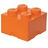 Image de Brique de rangement 4 plots, Boîte de rangement empilable, 5,7 l, orange