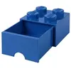 Image de Tiroir en brique 4 boutons, 1 tiroir, boîte de rangement empilable, 4.7 l , Bleu