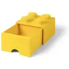 Image de LEGO pierre de rangement avec tiroir 4 plots 25 x 17 cm polypropylène jaune