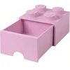 Image de LEGO pierre de rangement avec tiroir 4 plots 25 x 17 cm polypropylène rose